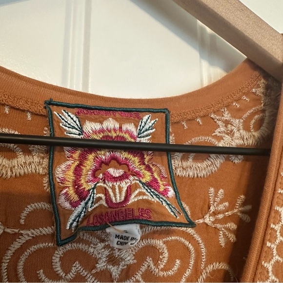 Johnny Was Arzella Easy Knit Tiered Dress Boho Floral Embroidered Size Small - Picture 6 of 8